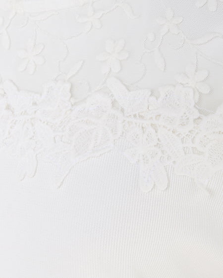 INGNI（イング） サカリバヨークレースハイネック／8分袖トップス ｵﾌﾎﾜｲﾄ