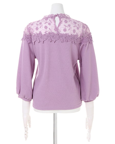 INGNI（イング） サカリバヨークレースハイネック／8分袖トップス ﾗﾍﾞﾝﾀﾞｰ/A