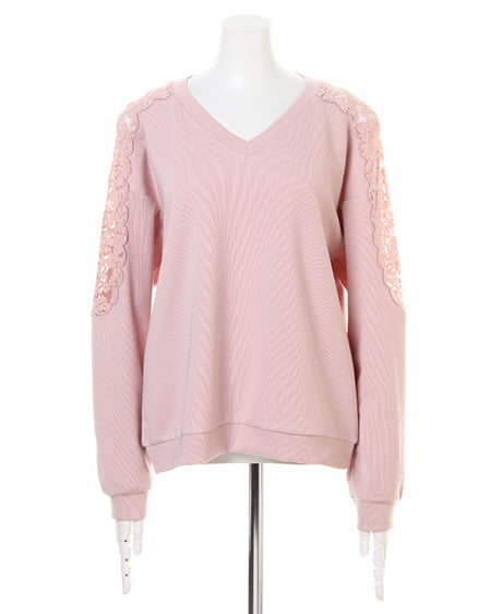 INGNI（イング） サカリバ肩レース／トップス ｺｰﾗﾙﾋﾟﾝｸ