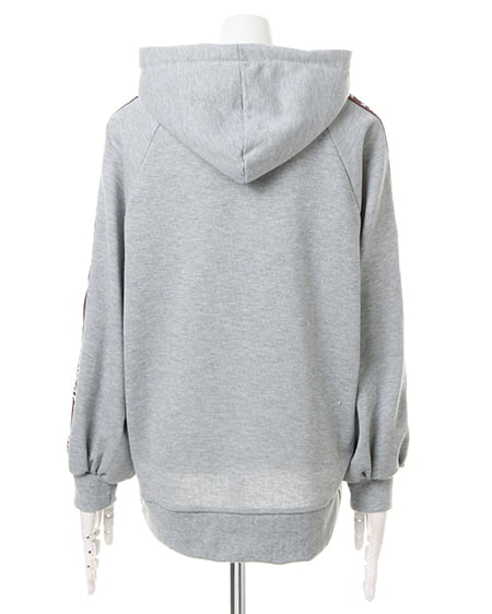 INGNI（イング） 袖・フードロゴパーカー／チュニック ｸﾞﾚｰ