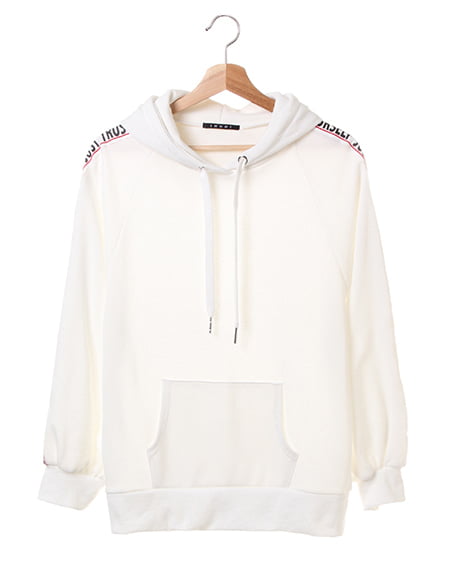 INGNI(イング) 袖・フードロゴパーカー／チュニック オフホワイト