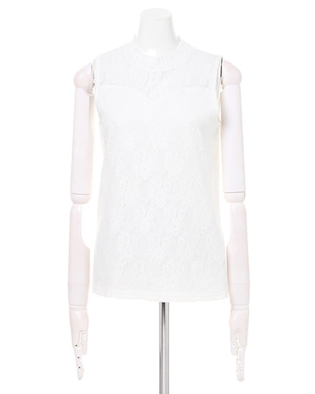 INGNI（イング） レースハイネックノースリ／トップス ｵﾌﾎﾜｲﾄ/A