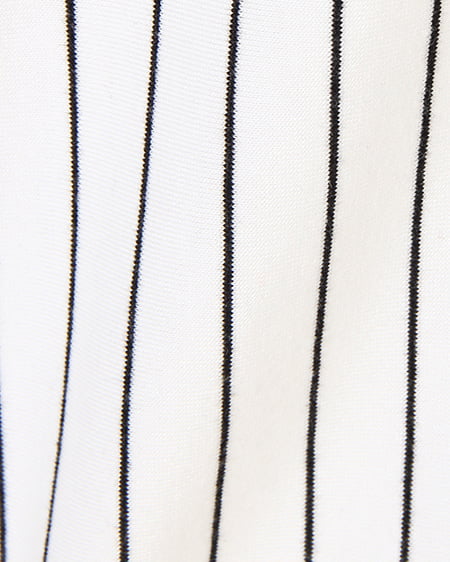 INGNI（イング） ポケット付ロングTシャツ ｵﾌｸﾛ/ｽﾄﾗｲﾌﾟ