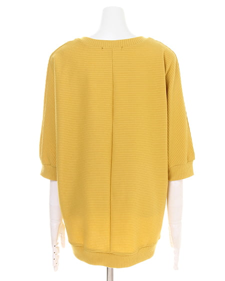 INGNI（イング） カバーリングリブドルマンTOPS7分袖 ｲｴﾛｰ