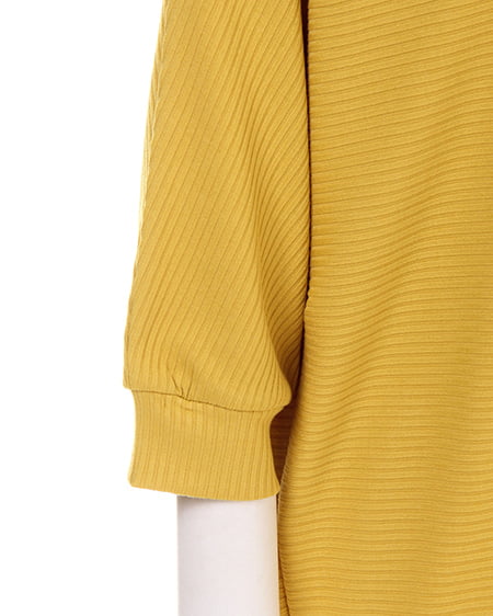 INGNI（イング） カバーリングリブドルマンTOPS7分袖 ｲｴﾛｰ