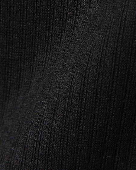INGNI（イング） リブ袖ドットチュール 7分袖 ｸﾛ