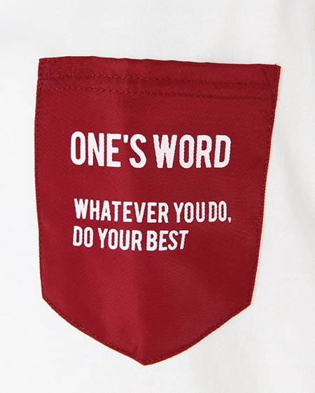 INGNI（イング） カラーポケットロゴ／半袖Tシャツ ｵﾌﾎﾜｲﾄ/ｱｶ