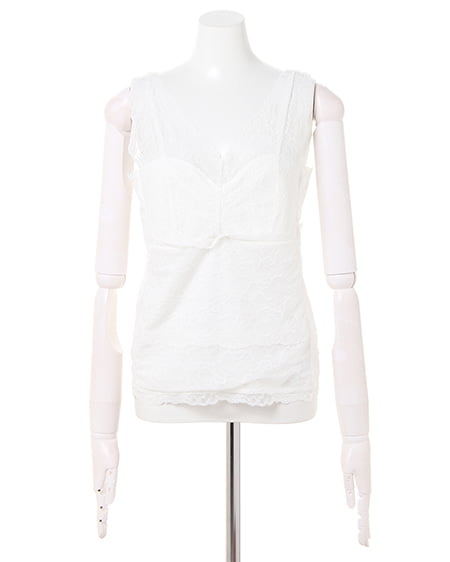 INGNI（イング） レースタンク ｵﾌﾎﾜｲﾄ