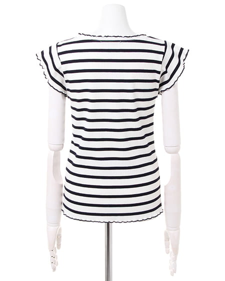 INGNI（イング） メローフリル袖トップス ｵﾌﾎﾜｲﾄ/ｺﾝ