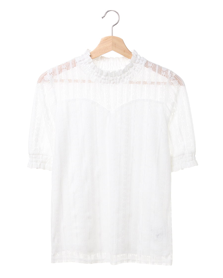 ストライプレースハイネックトップス｜INGNI(イング) 公式通販｜INGNI