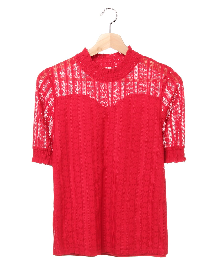 ストライプレースハイネックトップス｜INGNI(イング) 公式通販｜INGNI