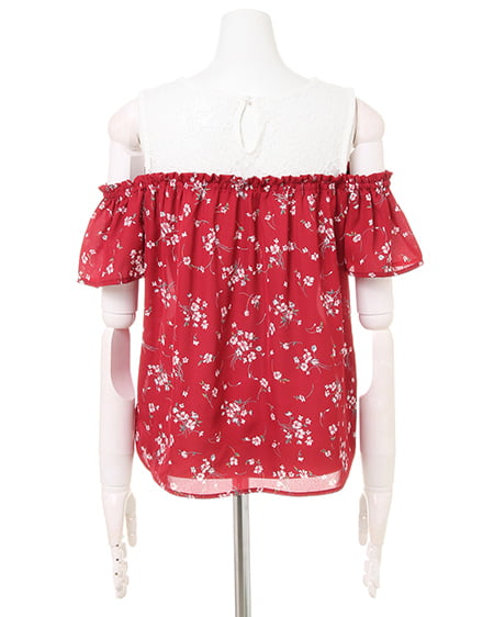 INGNI（イング） レイヤー花柄肩あき／トップス ﾎﾞﾙﾄﾞｰ/A