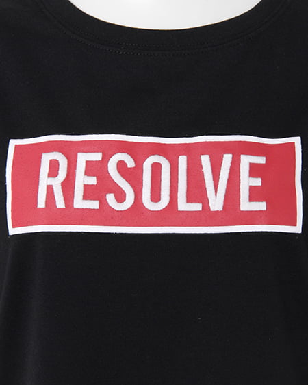 INGNI(イング) 袖ラインBOXロゴTシャツ クロ