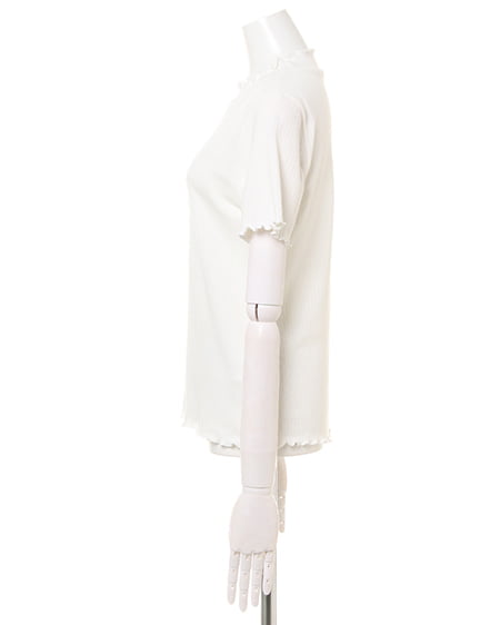 INGNI（イング） プチハイネックメロートップス半袖 ｵﾌﾎﾜｲﾄ