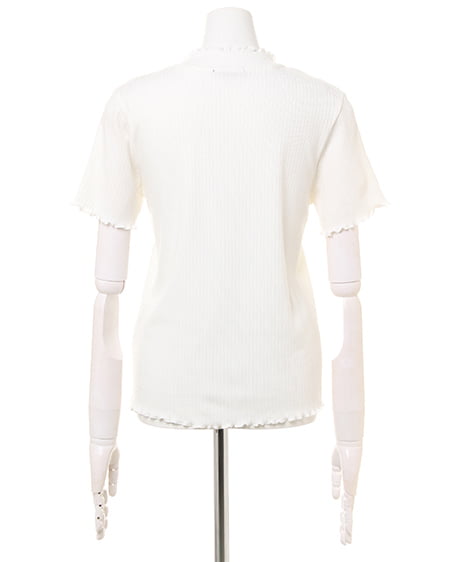 INGNI（イング） プチハイネックメロートップス半袖 ｵﾌﾎﾜｲﾄ