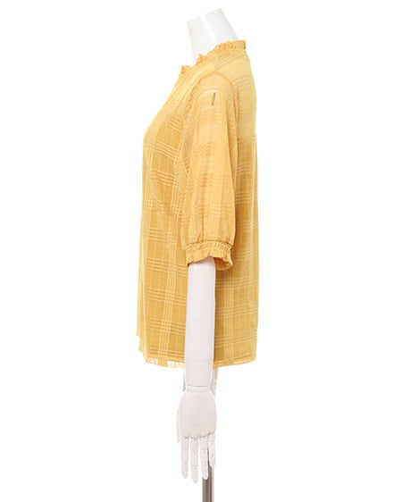 INGNI（イング） シャドーチェック／トップス ｲｴﾛｰ