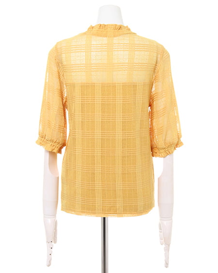 INGNI（イング） シャドーチェック／トップス ｲｴﾛｰ