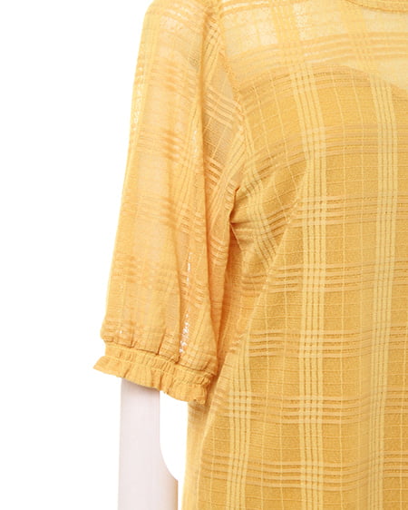 INGNI（イング） シャドーチェック／トップス ｲｴﾛｰ