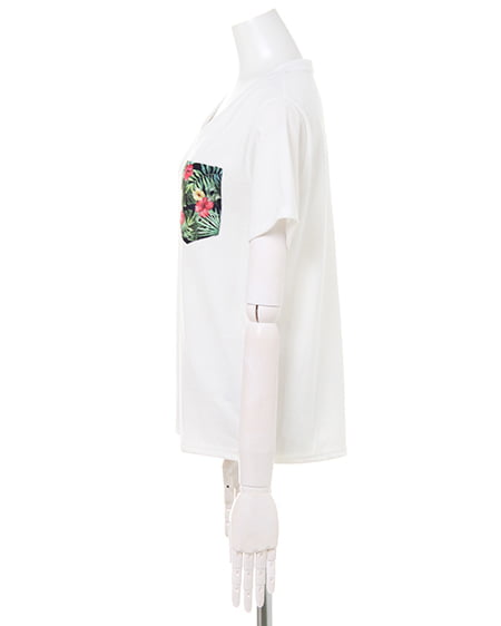 INGNI(イング) 柄ポケ付/Tシャツ コン/ハナ