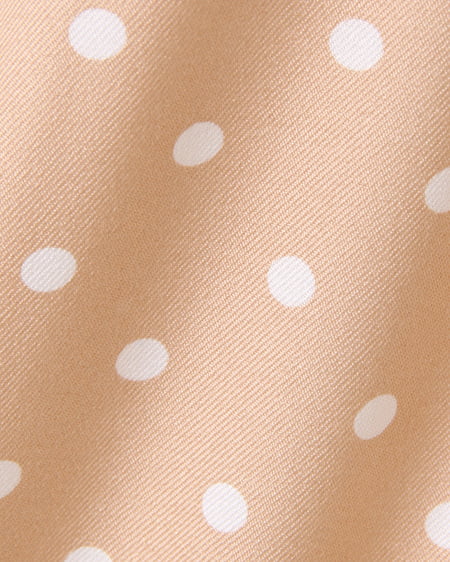 INGNI（イング） ドット柄キャンディー袖Vネックブラウス ﾍﾞｰｼﾞｭ