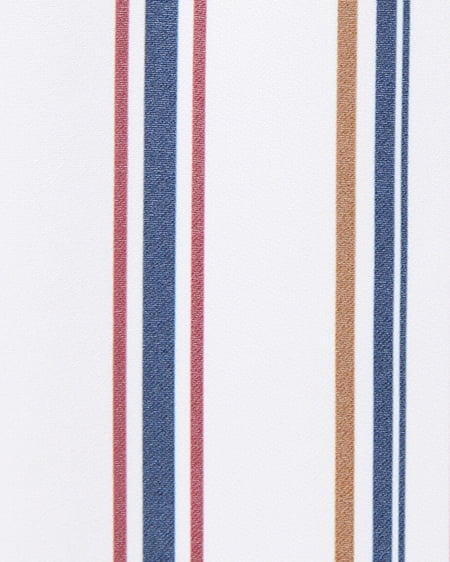 INGNI（イング） マルチストライプスキッパー裾タック／シャツ7分袖 ｵﾌﾎﾜｲﾄ/ﾎﾞﾙﾄﾞｰ
