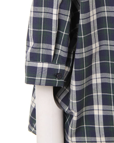 INGNI（イング） チェックオフショル／シャツ ｸﾞﾘｰﾝ