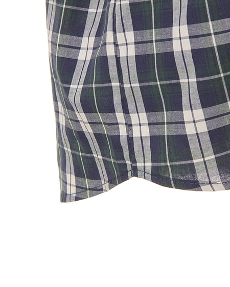 INGNI（イング） チェックオフショル／シャツ ｸﾞﾘｰﾝ