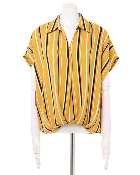 INGNI（イング） マルチスキッパー／裾タックシャツ ﾏｽﾀｰﾄﾞ/ﾏﾙﾁ