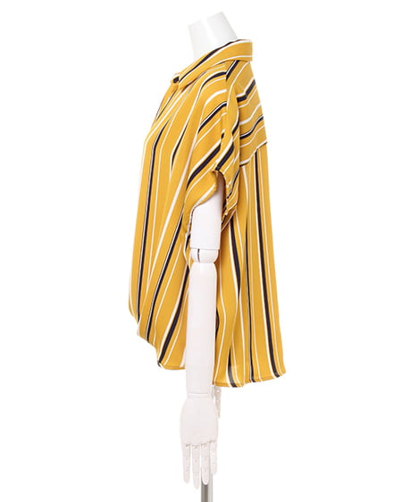 INGNI（イング） マルチスキッパー／裾タックシャツ ﾏｽﾀｰﾄﾞ/ﾏﾙﾁ