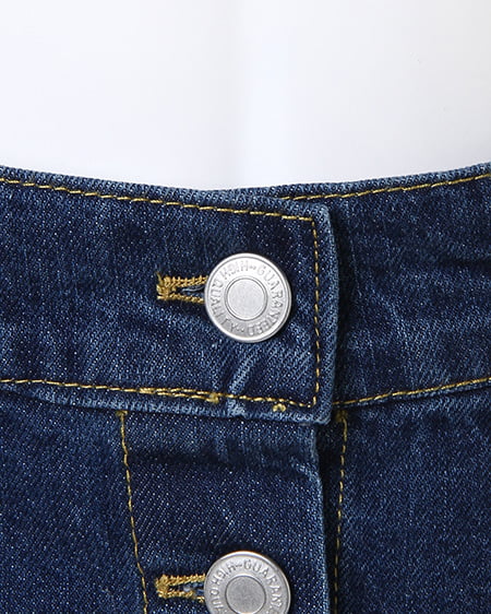 INGNI(イング) 前ボタン台形スカート/B デニム/ブルー