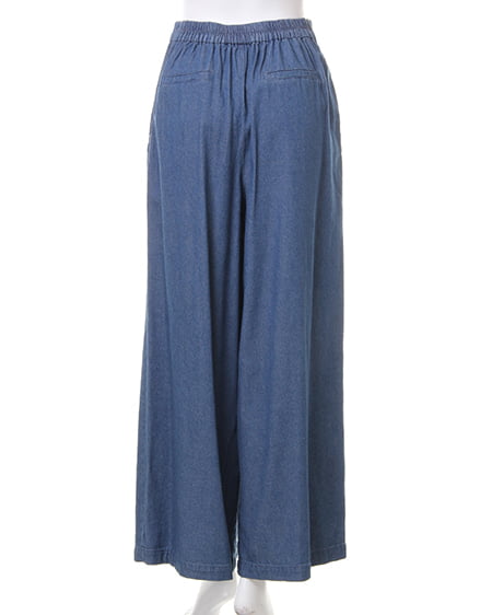 INGNI（イング） レースUPワイド／パンツ ﾃﾞﾆﾑ/ﾌﾞﾙｰ