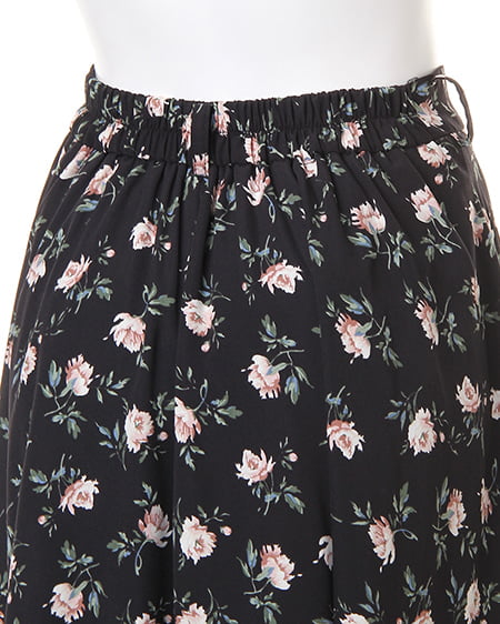 INGNI（イング） 花柄ラップイレヘム／スカート ｸﾛ