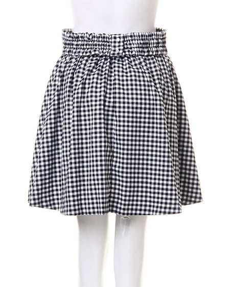 INGNI（イング） リボンベルト付スカパン／A ｸﾛ/ｷﾞﾝｶﾞﾑ