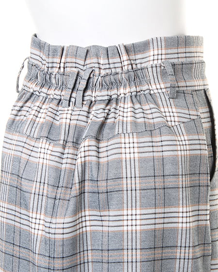 INGNI(イング) 共ベルト付チェック柄ナロー/スカートB グレー/チェック