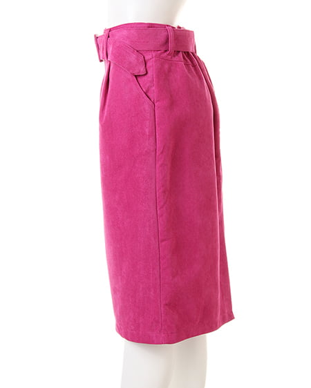 INGNI（イング） スウェードベルト付ナロー／スカート ﾛｰｽﾞﾋﾟﾝｸ