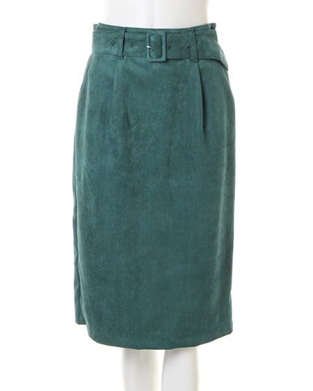 INGNI(イング) スウェードベルト付ナロー／スカート グリーン