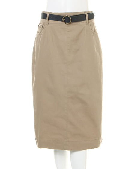 INGNI（イング） ベルト付きナロースカート ﾍﾞｰｼﾞｭ