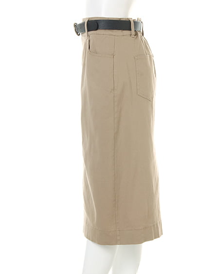 INGNI（イング） ベルト付きナロースカート ﾍﾞｰｼﾞｭ