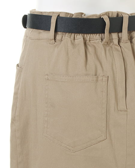 INGNI（イング） ベルト付きナロースカート ﾍﾞｰｼﾞｭ