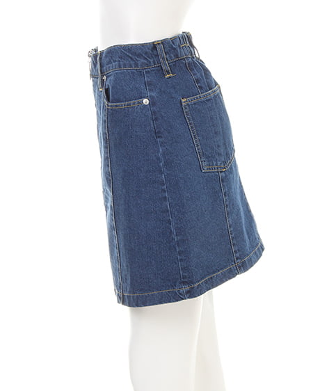 INGNI（イング） 前ZIP台形スカート ﾃﾞﾆﾑ/ﾌﾞﾙｰ