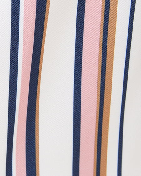 INGNI（イング） マルチストライプ柄ミディ／スカート ｵﾌﾎﾜｲﾄ/ﾋﾟﾝｸ