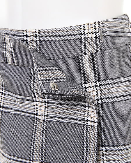 INGNI（イング） ベルト付きチェック柄ラップ台形／スカート ｸﾞﾚｰ/ﾁｪｯｸ