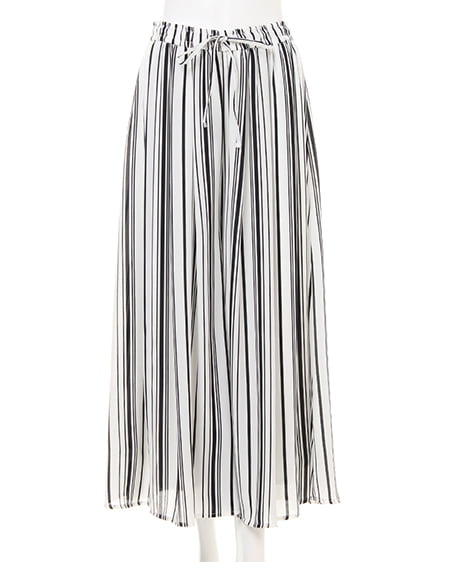 INGNI（イング） エアリースカンツ／A ｵﾌｸﾛ/ｽﾄﾗｲﾌﾟ