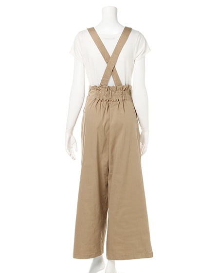 INGNI(イング) サス付きワイドパンツ ベージュ