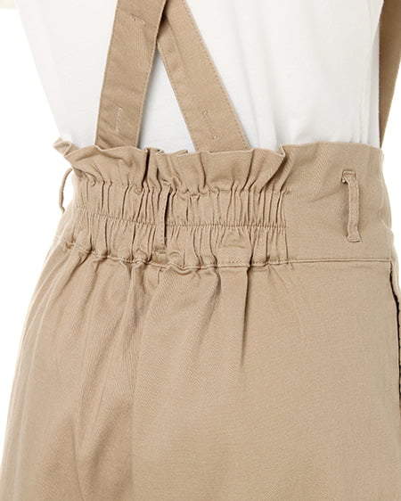 INGNI(イング) サス付きワイドパンツ ベージュ