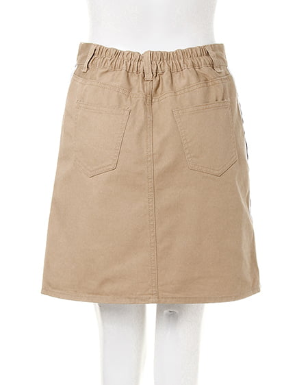 INGNI（イング） サイドライン台形スカート ﾍﾞｰｼﾞｭ