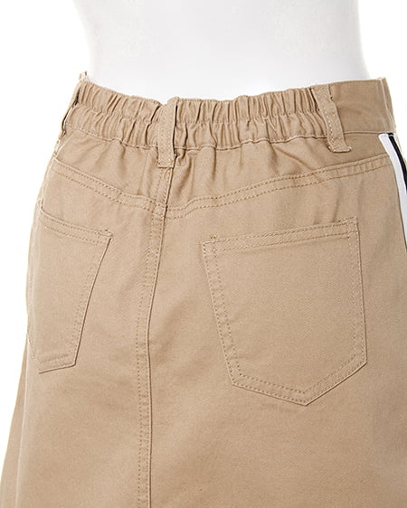 INGNI（イング） サイドライン台形スカート ﾍﾞｰｼﾞｭ