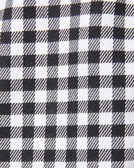 INGNI(イング) ウエストリボン/タック入りスカパン クロ/ギンガム