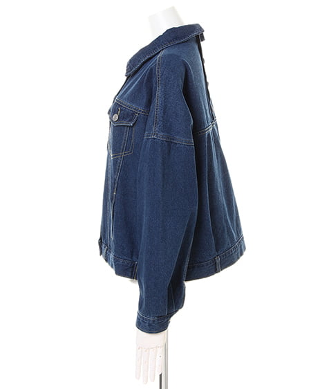 INGNI（イング） 後ろボタン抜き襟Gジャン ﾌﾞﾙｰ