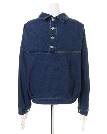 INGNI（イング） 後ろボタン抜き襟Gジャン ﾌﾞﾙｰ